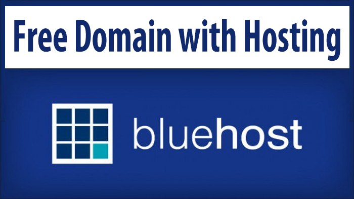 free domain with hosting in bluehost